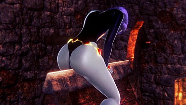 Raven takes a ride on the Wooden Pony BSDM - Titans Porn