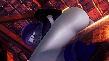 Raven takes a ride on the Wooden Pony BSDM - Titans Porn
