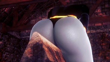 Raven takes a ride on the Wooden Pony BSDM - Titans Porn
