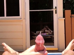 Cumming While Outside Tanning