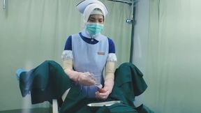 Intern Nursing Student Practices Milking & Handjob (Frontal view - Edited version)