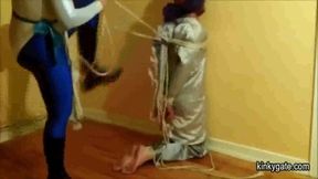 Spandex and hogtied (Amateur Femdom with Jade)
