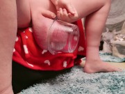 Trying to fit my Balls into 1 Liter Glas