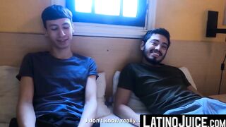 LatinoJuice.com - Skinny Latino teen Cesar Rose rides stud Franco Sins big dick