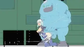 Video game girl gets fucked dirty by robots and tentacle monsters in Galaxy Warrior