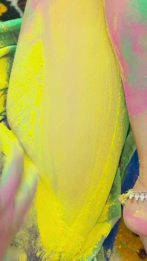 Spectacular moment from &quot;Sasur and Bahu Ke Rang Raliya Holi sex Sasur ji ne bahu ko holi color lagane ke bahane sex kar liya&quot;