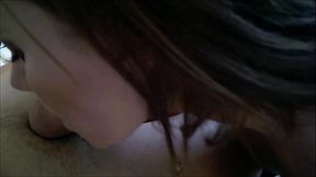 Blowjob with busty teen