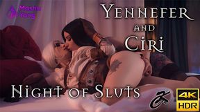 Yennefer and Ciri transform into whores for night of extreme anal fisting