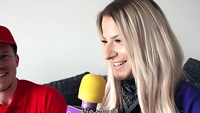 BUMS BESUCH - Busty German pornstar July Johnson surprise fucks amateur dude