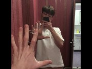 Dream Boy beautifully Masturbation on herself at the Mirror / Big Dick 23cm