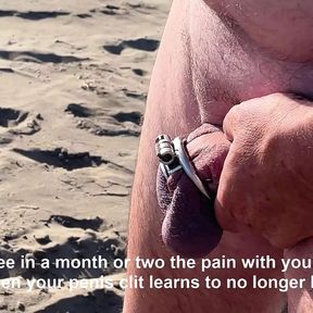 My husband lost his cock on the beach