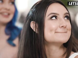 Yoga Sweetheart Eliza Ibarra Seduces Jill Kassidy & Jewelz Blu Into Lesbo Screw - A ANGEL KNOWS