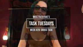 Miss Faith Rae humiliates her femdom slave with nasty ATM anal training