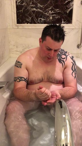 Big Chubby Guy in the Bath