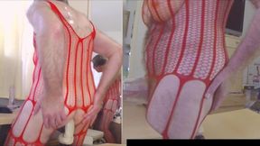 2-sides Fuck In Red Fishnet - Kong To Asshole &amp; Dick To Ice Lady Part 2