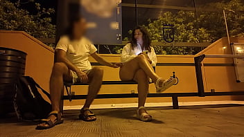 Stranger Seduced a Milf at a Bus Stop. Outdoor sex