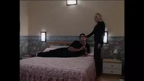 Stunning woman in red lingerie with a wet pussy