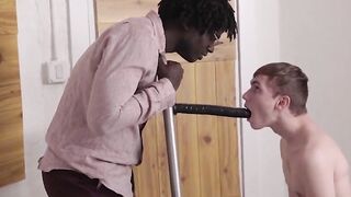 SayUncleNetwork.com - Barely legal man eagerly impales on black dick bareback