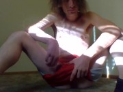 Red Shorts and Teasing My Taint