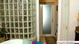 Petite Piper Perri throats her friend's bro's huge dick