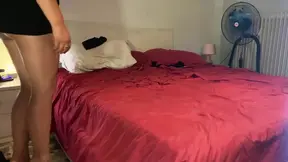 Kinky Doctor and Pantyhose Rubbing Therapy on Cock