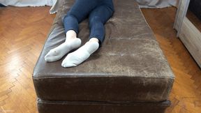 WRESTLING FEET IN SOCKS AND BAREFOOT KIRA VS KYLIE - MP4 HD