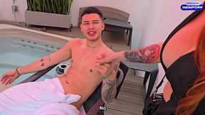Stepson Danner Mendez bends me over for a deep throat before dad returns - Andrea Castro