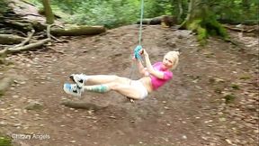 Swinging Nude In the Forest starring Masha Markova