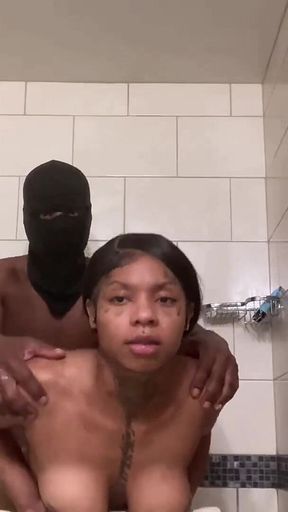 Beautiful Tattooed Big Booty Woman Fucked Doggy Style by Big Black Cock!