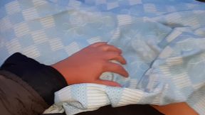 My work colleague licked my pussy under a blanket in the field so no one could see