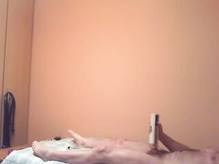 Stretching out on daybed banging my vet jet