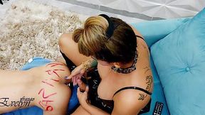Big Tits Mistress Evelyn Dominates and Fucks Her Submissive