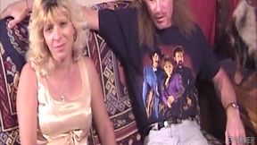 Blonde hooker gets her pussy filled with hot jizz on the sofa