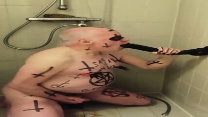 satan slave takes an extreme perverted enema