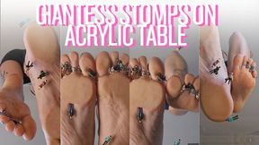 Giantess Stomps Tinies on Acrylic Table POV