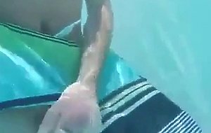 Jerk off under water