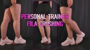 Personal Trainer Cock Trample in FILA Shoes (Vertical Version) - Tamystarly - Balls Crush, CBT, Bootjob, Trampling, Shoejob, Stomping