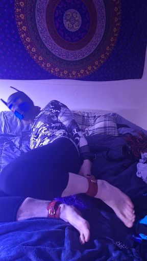 Self Bondage and Tail Feet and Chains