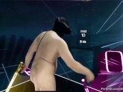 Beat Saber Mixed VR 01 part 4 von 4 playing gaming naked