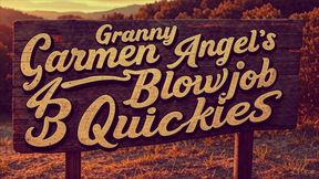 Granny Carmen’s Christmas Sucking, Diddling & 2 Position Fucking Orgasms