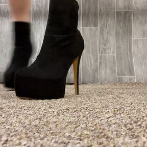 Walking in my high heel boots