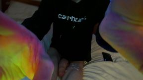 alone in dorm 18yo edges to shaking orgasm