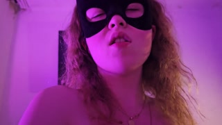 Horny young pussy fingered wet and made to moan with cum filled POV