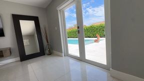 Hot Redhead Aby Haze Rides Neighbor Jmac's Big Dick till Facial