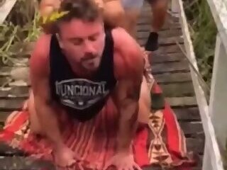 Midget fucks muscle bottom