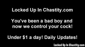 Put on this chastity device or I report you