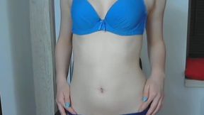 She Strips Down to Her Bra & Panties