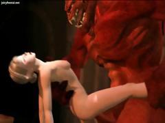 Animated gets drilled by a monster