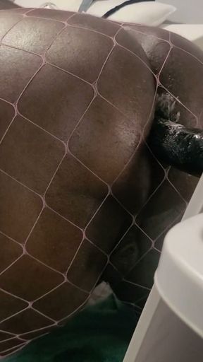 Black Chub Booty in Pink Lingerie   Clip 1