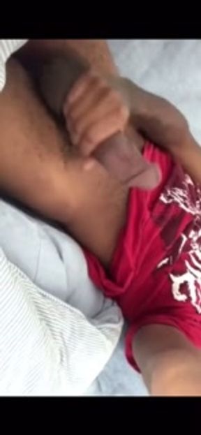 Sexy Teen Jacking Off His BBC &amp; Cums Hard!